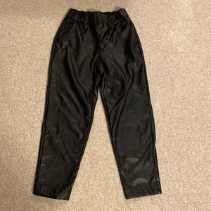 Faux leather pants